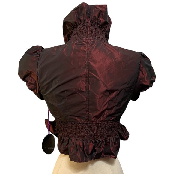Burgundy red and black two tone jacket - Picture 8 of 9